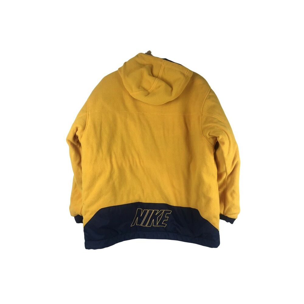 Vintage Reversible Nike Spellout Hooded Full Zip Jacket Size XL Blue & Gold - Picture 7 of 12